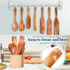 Wooden Spatula Spurtle Set for Cooking, Acacia Wood Kitchen Utensils, Premium Handmade Spurtles for Nonstick Cookware, Heat Resistant, Smooth Finish, Comfortable Grip, 8 Piece