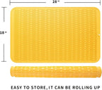 MicoYang Silicone Dish Drying Mat for Multiple Usage,Easy clean,Eco-friendly,Heat-resistant Silicone Mat for Kitchen Counter or Sink,Refrigerator or Drawer Liner Yellow 3XL 28 inches x 18 inches