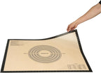 Restaurantware Baking Mat Pack of 1 Non-Stick 23.6"x31.5" Silicone Extra Large Baking Mat, Rectangle Reusable Durable Anti-Slip Sheet with Measurement Markings for Kneading Rolling Shaping Dough