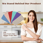 ZLR Silicone Sponge Holder & Sink Caddy Tray (6" x 17") - Narrow Dish Drying Mat for Kitchen Counter - Waterproof Soap Dispenser Organizer, Non-Slip Bathroom Vanity Tray (Lava Red)
