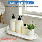 Instant Dry Sink Tray, Anti-Slip Stone Sink Caddy, Durable Kitchen Sink Organizer, Quick Dry Water Absorbing Stone Tray for Bathroom Counter, Stone Soap Tray -White