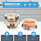 12 Pack Small Glass Food Storage Containers with Lids Airtight, 13oz Leak-Proof Meal Prep Containers Set, Freezer to Microwave Safe, Dishwasher Safe