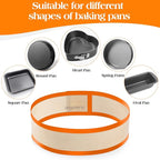 Silicone Baking Mat for Springform Pan,Prevent cake from Sticking to Side,Easy Clean & Non Sick Silicone Baking mat for Cheesecake Pan (Orange 2 pcs)
