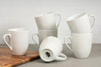 10 Strawberry Street Simply White 12 oz Mug, Set of 6