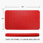 MicoYang Silicone Dish Drying Mat for Multiple Usage,Easy clean,Eco-friendly,Heat-resistant Silicone Mat for Kitchen Counter or Sink,Refrigerator or Drawer Liner Red 4XL 32 inches x 18 inches