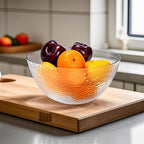 Suwimut 4 Pack Clear Plastic Serving Bowls, 135 OZ Large Round Plastic Bowls, 10 Inch Disposable Reusable Salad Mixing Bowl Buffet Containers for Catering, Party, Salad, Fruit, Chips, Popcorn, Snack