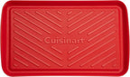 Cuisinart Grilling Prep & Serve Trays, 17x10.5 inch BBQ Tray Safe for Food Handling, 2 Dishwasher Safe Nesting Trays Black & Red, Perfect Grilling Accessories for Cooked & Raw Meat, Fits 6 Burgers