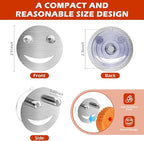 Stainless Steel Smiley Face Sponge Daddy Holder, Brushed Silver Sink Caddy Organizer with Suction Cup Installation for Kitchen, Keep Happy Face Sponge Clean and Dry