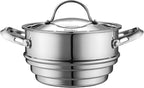 Cooks Standard 10 Piece Stainless Steel Cookware Set — Induction Cookware, Non Toxic Pots Pans Set, Professional Stainless Steel Pot Pan Set, Heavy Duty Pot Set, Multi-Ply Full Clad Stay-Cool Handles
