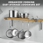 Cooks Standard 10 Piece Stainless Steel Cookware Set — Induction Cookware, Non Toxic Pots Pans Set, Professional Stainless Steel Pot Pan Set, Heavy Duty Pot Set, Multi-Ply Full Clad Stay-Cool Handles