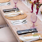 Modern Silverware Hammered 20 Piece Stainless Steel Flatware Set for 4 include Forks Spoons Kinves Kitchen Eating Utensils Mirror Polished Durable Festival Parties and Everyday Use