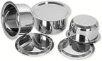 Sumeet Stainless Steel Cookware Set With Lid, 1L, 1.4L, 1.8L, 3 Piece (White)