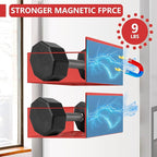 Magnetic Spice Rack for Refrigerator Seasoning Organizer for Spice Fridge Shelf storage Magnetic Shelf with Hook for Oven(6pack) (4Pack-red)