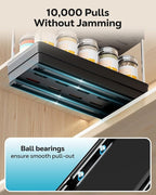 Nieifi Spice Organization for Cabinet-Vertical Spice Rack Pull Out-Spice Rack Organizer for Cabinet-4-1/3 inch Wide-Seasoning Kitchen Organizer-4.3" W x 10.6" D x 8.7" H-2 Pack-2 Tier