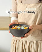 Cereal Bowls, 24 oz Soup Bowls Set of 4, Ceramic Bowls Set for Salad, Fruit, Breakfast, Dessert, Stoneware Bowls for Kitchen, Dishwasher & Microwave Safe, Matte Black