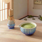 Matcha Whisk Set, Complete Matcha Kit for Authentic Matcha Making, includs Matcha Bowl Chawan Bamboo Whisk (Chasen), Tea Scoop, Whisk Holder 8pcs, Gift for Health-Conscious, Matcha Lovers, Blue