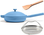 Our Place Always Pan 2.0-10.5” (2.6 Qt) Nonstick, Toxin-Free Ceramic Cookware | Patented 10-in-1 Aluminum Frying & Sauté Pan | Safe for Oven, Induction & All Cooktops up to 450°F | Forget-Me-Not Blue