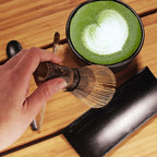 BambooMN Matcha Whisk Set - Chasen (Tea Whisk), Chashaku (Hooked Bamboo Scoop), Tea Spoon - Black