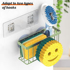 MURLONG Sponge Holder Smiley Face,Sink Caddy,Sink Organizer with 2 Suction Cups/1 Adhesive Strips,Designed for Sponge,Soap,Dish Brush,Scrubber - Green