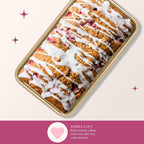Paris Hilton Nonstick Carbon Steel Bakeware Collection, 9-Inch x 5-Inch Loaf Pan, Dishwasher Safe, Made without PFOA and PFAS, Pink Champagne Two-Tone