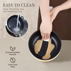 Audecook Hot Pot Electric, 1.7L Mini Electric Skillet Portable Nonstick Sauté Pan with Power Adjustment, Ramen Cooker Travel Multicooker for Steak/Soup/Egg/Oatmeal/Noodles (Tongs for Cooking Included)