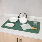 MicoYang Silicone Dish Drying Mat for Multiple Usage,Easy clean,Eco-friendly,Heat-resistant Silicone Mat for Kitchen Counter or Sink,Refrigerator or Drawer Liner Green 4XL 32 inches x 18 inches