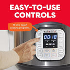 Instant Pot Duo 7-in-1 Electric Pressure Cooker, Slow Cooker, Rice, Steamer, Sauté, Yogurt Maker, Warmer & Sterilizer, Includes App With Over 800 Recipes, Stainless Steel, 6 Quart