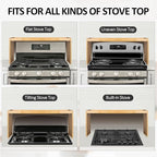 Over the Stove Spice Rack, 33" Wide Bamboo Shelf Rack Organizer for Stove Top