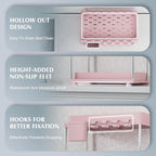 VERIFOST Under Sink Organizer, 2 Pack Kitchen and Bathroom Cabinet Organizer, 2 Tier Adjustable Height Storage, Pink