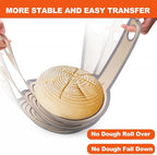 Silicone Bread Sling Dutch Oven - Best Japan Silicone. Non-Stick & Easy Clean Reusable Bread Baking Mat. With Extra Long Handles Bread Baking Sheet Liner, 2 Grey Set for Transferable Dough