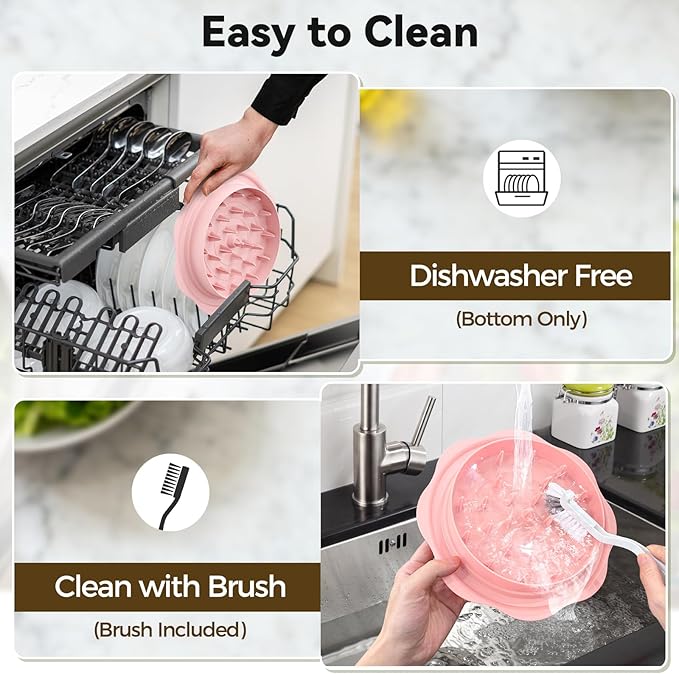 10" Pro Chicken Shredder Tool Twist Large for Kitchen, BPA-Free Food-Safe Meat Grinder, Visible Chicken Breast Meat Shredder with Strong Anti-Slip Bottom & Ergonomic Handle, Pink