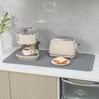 MicoYang Silicone Dish Drying Mat for Multiple Usage,Easy clean,Eco-friendly,Heat-resistant Silicone Mat for Kitchen Counter or Sink,Refrigerator or Drawer Liner Grey 5XL 36inches x 18inches