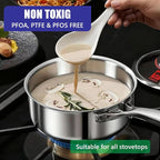 Stainless Steel Cookware Set, 5-ply cookware，8-Piece Pots and Pans Set, 316L Professional Grade, Oven and Broiler Safe to 650°F, Dishwasher Safe, Durable, Induction Compatible, Silver