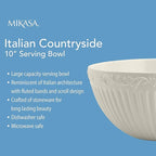 Mikasa Italian Countryside Serving Bowl, 10-Inch, White - 5085633