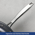 Tramontina Signature 12-Inch Tri-Ply Clad Stainless Steel Large Frying Pan with Ceramic Non Stick Interior, Induction-Ready Nonstick Skillet, Oven-Safe, Made in Brazil