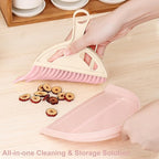 6 Pcs Small Dustpan and Brush Set, Whisk Broom Dust Pan with Handle, Nesting Tiny Dust Pan with Brush Mini Hand Broom and Dustpan Set for Cleaning Home, Classroom, Countertop, Keyboard, Car & Pet Nest