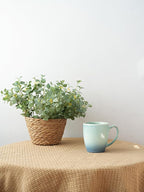 Bosmarlin Ceramic Coffee Mug Set of 4, 17 Oz, Coffee Cups with Big Handle, Microwave Safe, Unique Reactive Glaze (Pale Green, 17 Oz)