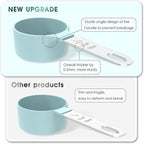 TILUCK Measuring Cups & Spoons Set, Stackable Cups and Spoons, Nesting Measure Cups with Stainless Steel Handle, Kitchen Gadgets for Cooking & Baking (Gray)