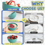 Wheat Straw Bowls 10 OZ, Unbreakable Ice Cream Bowls Set of 6, Reusable Mini Bowls for Salad, Cereal, Soup, Microwave & Dishwasher Safe Fruit Bowl for Indoor & Outdoor, Green