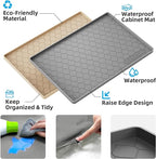 Silicone Under Sink Mat 19" x 19", kitchen Essentials and Gadgets, Shelf liner and Cabinet Protector, Home Organizers and Storage, Waterproof Bathroom Tray