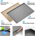 Silicone Under Sink Mat 25" x 22", kitchen Essentials and Gadgets, Shelf liner and Cabinet Protector, Home Organizers and Storage, Waterproof Bathroom Tray