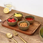 Sureasy Mini Ceramic Dipping Bowls – 4 oz, 3.5 Inch Small Bowls for Sauces & Side Dishes, Microwave & Dishwasher Safe, Set of 4, Green