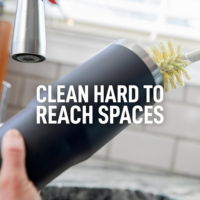 Scotch-Brite Greener Clean Bottle & Straw Brush Set with 2 Replaceable Bottle Brush Heads