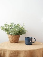 Bosmarlin Stackable Ceramic Coffee Mug Set of 4, 16 Oz, Coffee Cups, Microwave Safe, Unique Reactive Glaze (Prussian Blue, 16 Oz)