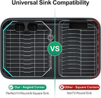 GSlife Small in Sink Dish Drying Rack - Stainless Steel Compact Dish Drainer for RV Kitchen Apartment Sink, Rust Resistant Inside Sink Rack, 1–2 Person Households, 11.6" W x 13.4" L, Silver