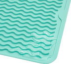 MicoYang Silicone Dish Drying Mat for Multiple Usage,Easy clean,Eco-friendly,Heat-resistant Silicone Mat for Kitchen Counter or Sink,Refrigerator or Drawer liner Mint M 12 inches x 12 inches