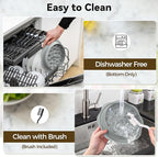 10" Pro Chicken Shredder Tool Twist Large for Kitchen, BPA-Free Food-Safe Meat Grinder, Visible Chicken Breast Meat Shredder with Strong Anti-Slip Bottom & Ergonomic Handle, Gray