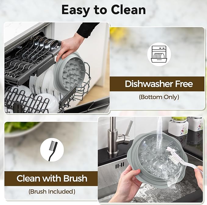 10" Pro Chicken Shredder Tool Twist Large for Kitchen, BPA-Free Food-Safe Meat Grinder, Visible Chicken Breast Meat Shredder with Strong Anti-Slip Bottom & Ergonomic Handle, Gray