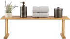Bamboo Sink Shelf - Countertop Organizer Kitchen, Bathroom, Bedroom, Office - Space-Saving Storage for Soap, Sponges, and Cleaners by Lavish Home