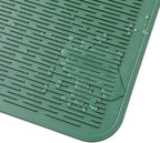 MicoYang Silicone Dish Drying Mat for Multiple Usage,Easy clean,Eco-friendly,Heat-resistant Silicone Mat for Kitchen Counter or Sink,Refrigerator or Drawer Liner Green XL 18 inches x 16 inches
